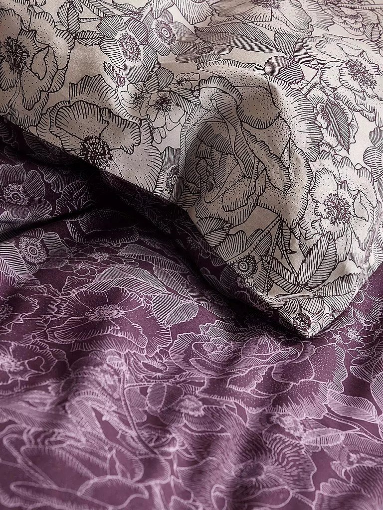 ESSENZA | Twill Bettwäsche CAMILLE 70x90cm / 140x200cm Plum Wine | beere