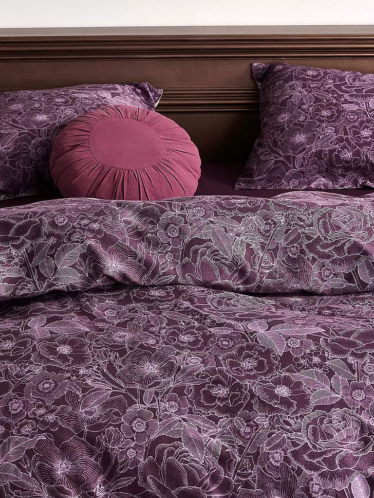 ESSENZA | Twill Bettwäsche CAMILLE 70x90cm / 140x200cm Plum Wine | beere
