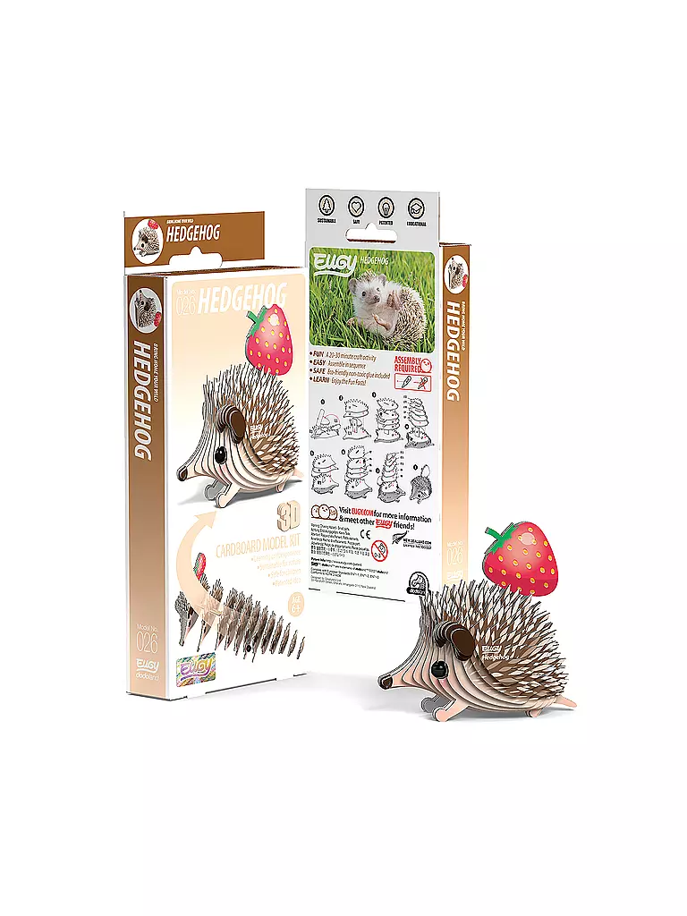 EUGY | 3D Bastelset Igel | keine Farbe
