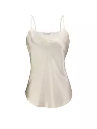 EVA BITZER | Seidentop champagner | creme