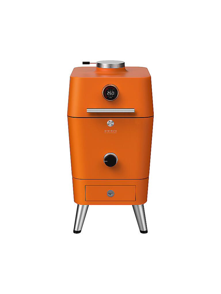 EVERDURE BY HESTON BLUMENTHAL | Holzkohlegrill mit elektrischem Anzünder 4K KAMADO Orange | orange