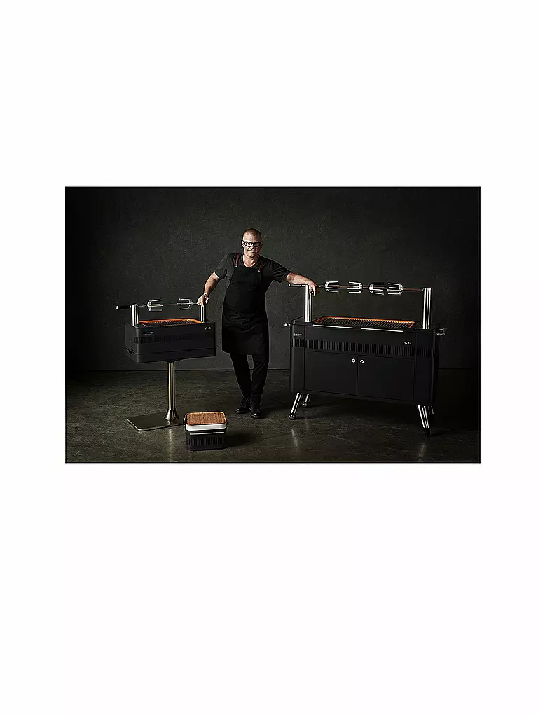 EVERDURE BY HESTON BLUMENTHAL | Holzkohlegrill mit elektrischem Anzünder HUB Schwarz | schwarz