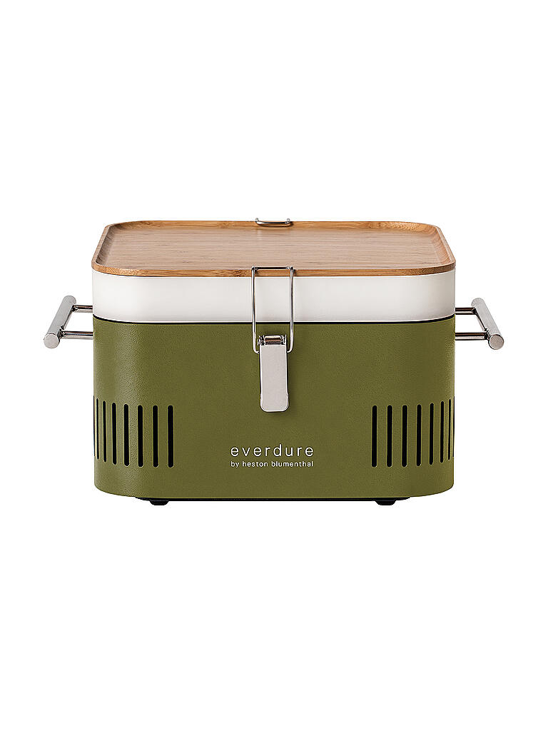 EVERDURE BY HESTON BLUMENTHAL | Tragbarer Holzkohlegrill CUBE Khaki | grün