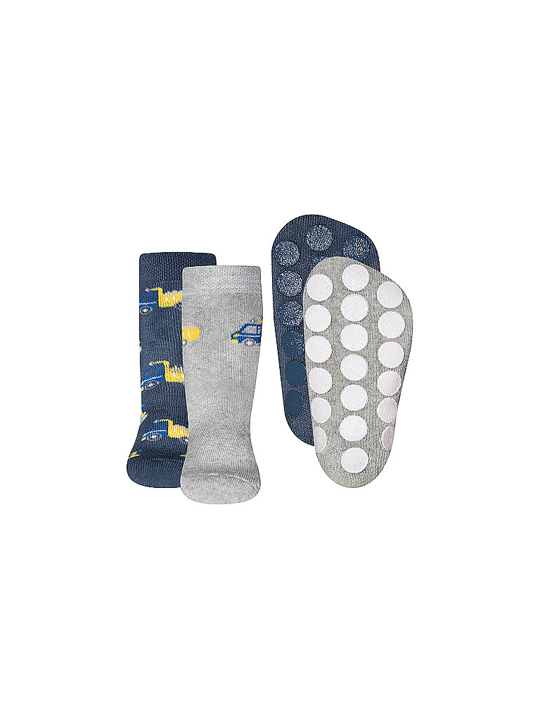 EWERS Baby Jungen ABS Socken 2er Pkg LKW/Bagger blau | 17-18