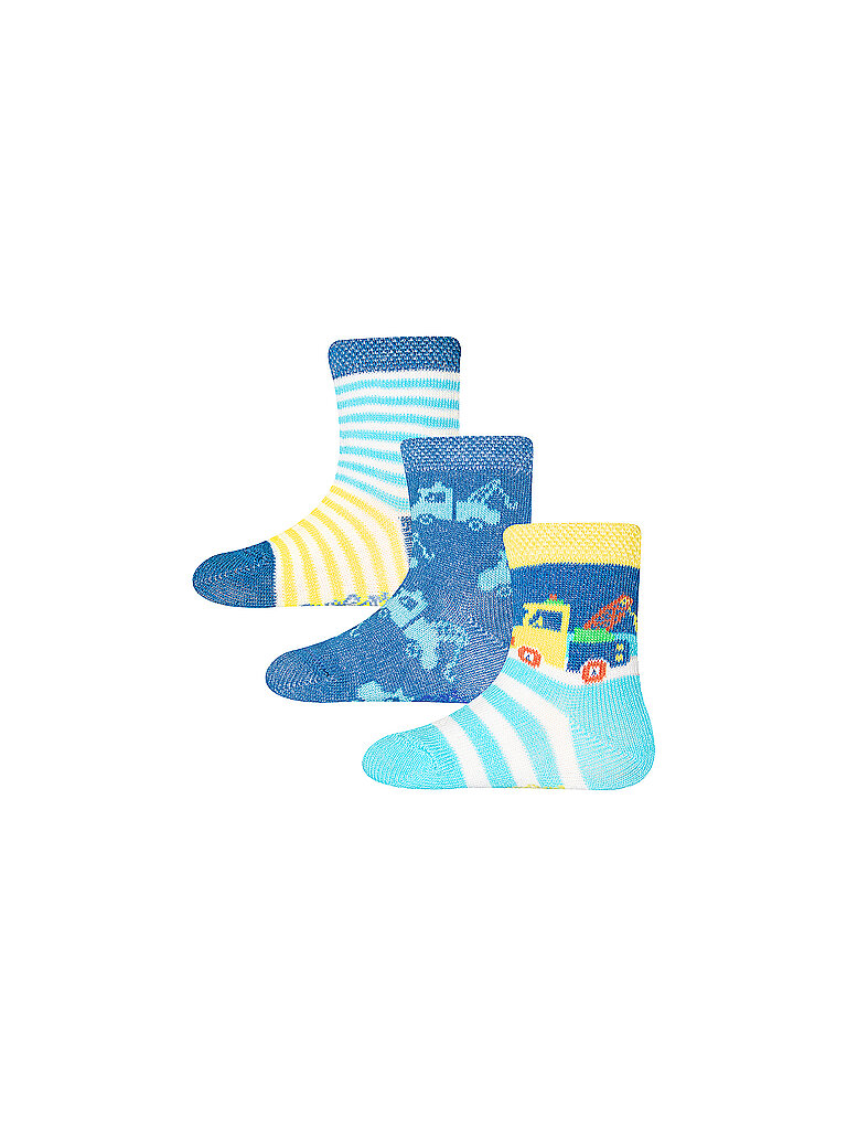 EWERS Jungen Baby Socken 3er Pkg blau | 16-17