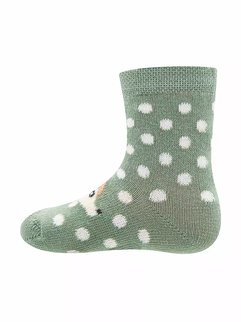 EWERS | Baby Socken 2-er Pkg natur / gruen2 | creme