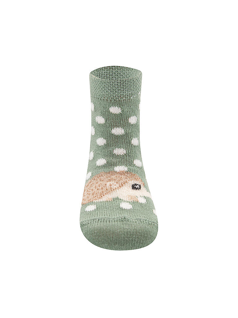 EWERS | Baby Socken 2-er Pkg natur / gruen2 | creme