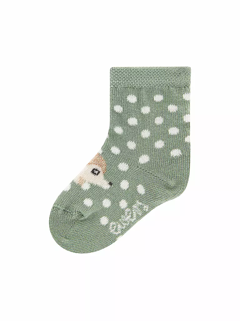 EWERS | Baby Socken 2-er Pkg natur / gruen2 | creme