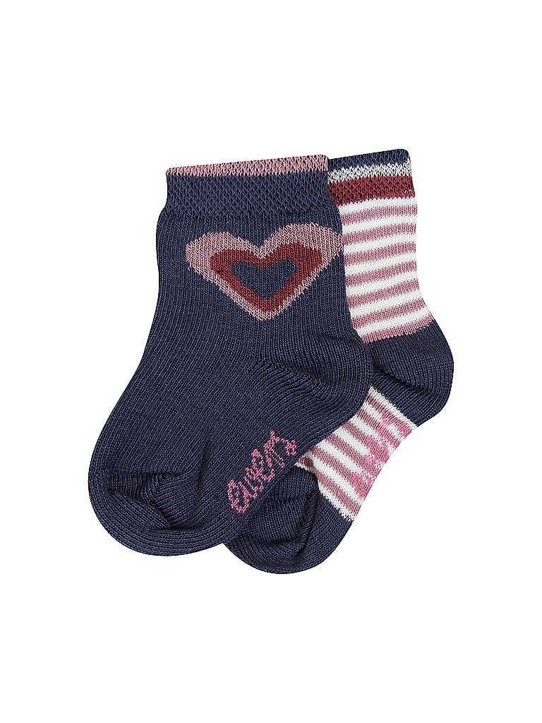 EWERS | Mädchen Socken 2er Pkg " Herz " marine | blau