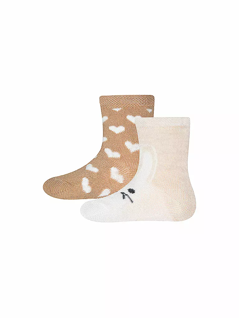 EWERS | Mädchen Socken 2er Pkg Hase/Herz natur | creme