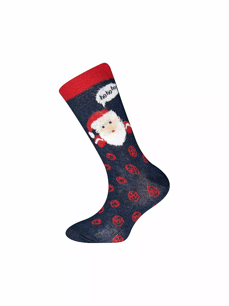 EWERS | Weihnachts Kindersocken Weihnachtsmann | blau