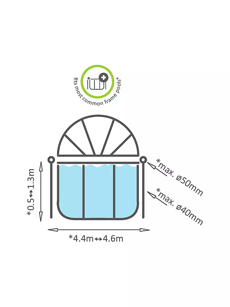 EXIT TOYS | Pool Abdeckung 450cm | keine Farbe