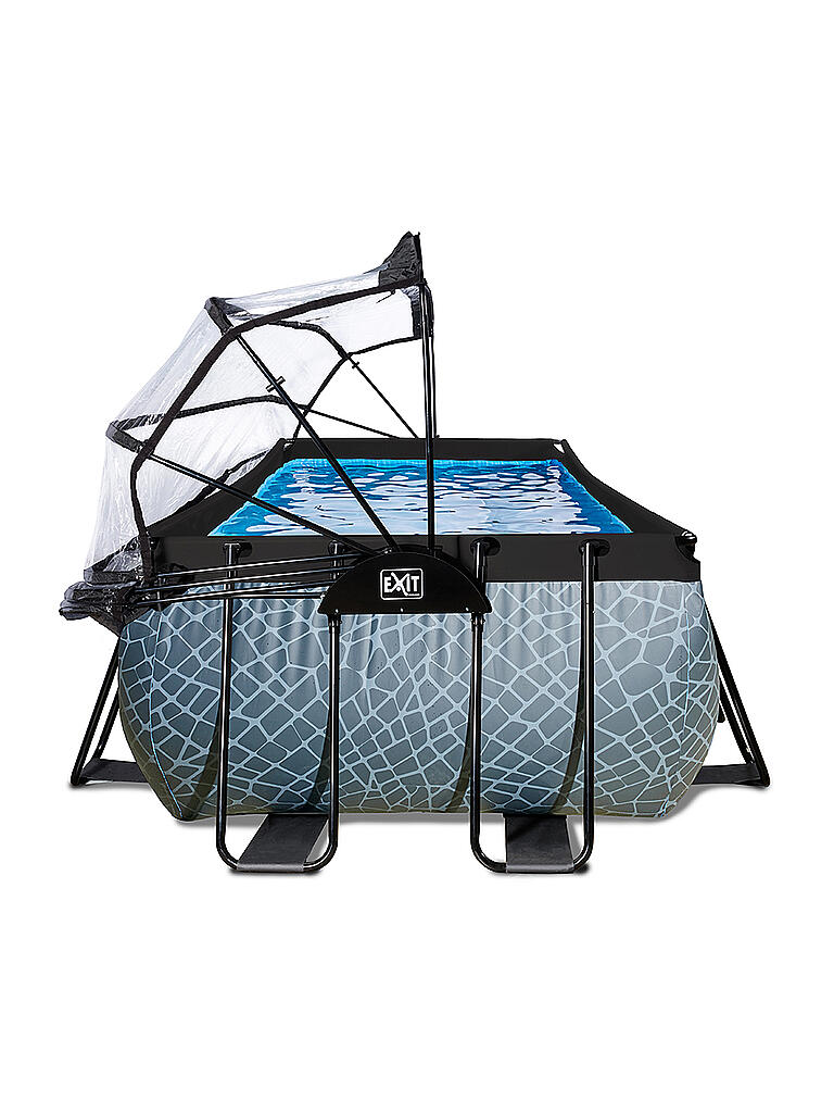 EXIT TOYS | Stone Pool 540x250x100cm mit Abdeckung und Sandfilter- und Wärmepumpe | keine Farbe