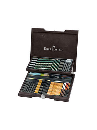 FABER-CASTELL | Pitt Monochrome Holzkoffer 86-teilig