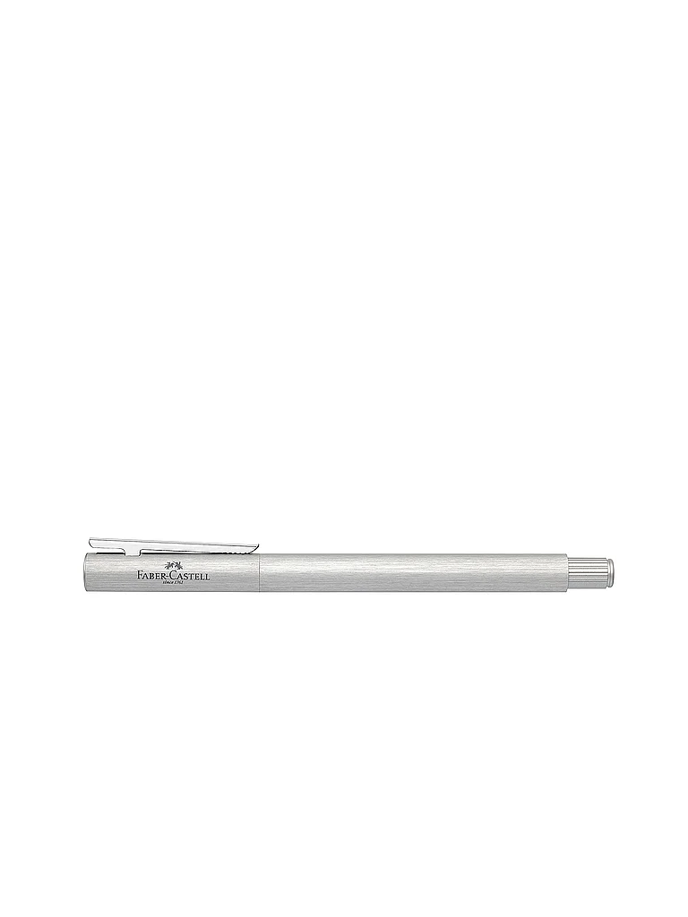 FABER-CASTELL Füllhalter Neo Slim Aluminium Medium Silver Glint argent