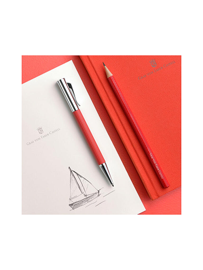 FABER-CASTELL | Buch mit Leineneinband A5 India Red | rot