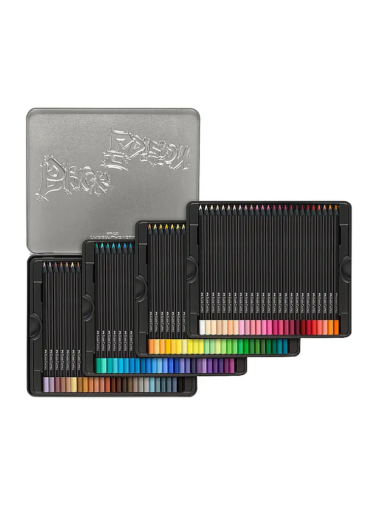 FABER-CASTELL | Bundstifte Black Edition 100er Metalletui | Schwarz