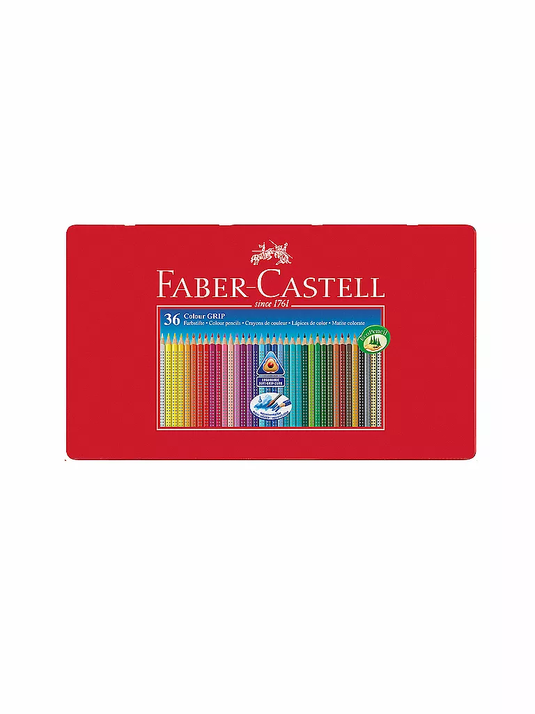 FABER-CASTELL | Buntstift Colour Grip 36er-Metalletui | keine Farbe