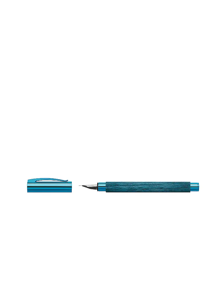 FABER-CASTELL | Füllhalter AMBITION BLUE WOOD M  | Blau