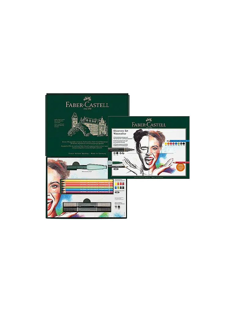 FABER-CASTELL | Farbstifte 12tlg. Discovery Set Albrecht Dürer Aquarellprodukte | Dunkelgrün
