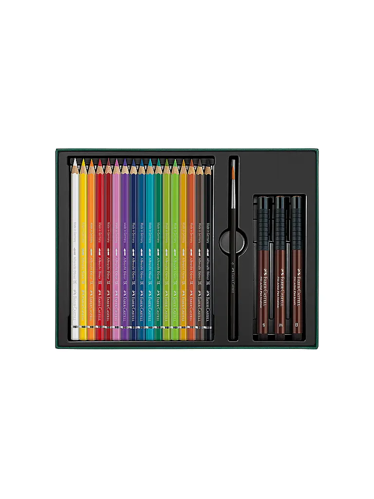 FABER-CASTELL | Farbstifte Set 21tlg. PITT ARTIST PEN  | Dunkelgrün