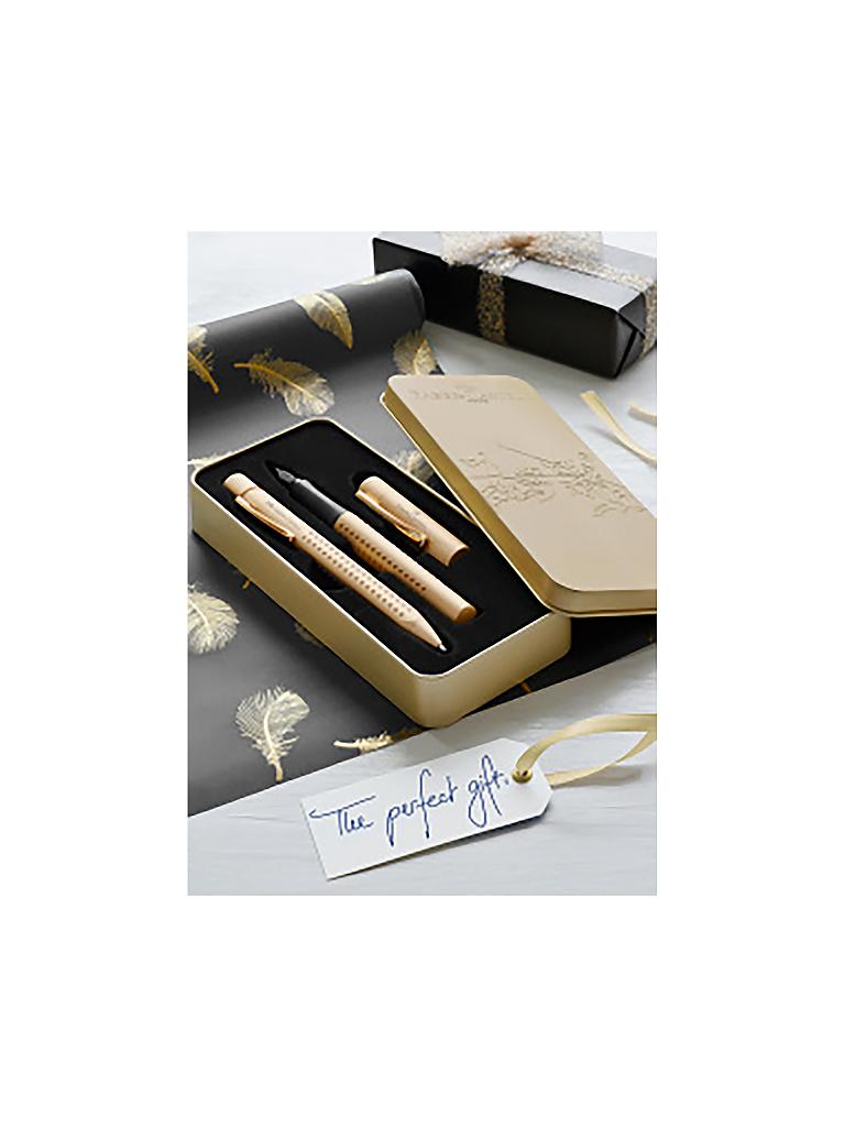 FABER-CASTELL | Grip Edition Füller M  mit Kugelschreiber gold im Geschenketui | keine Farbe