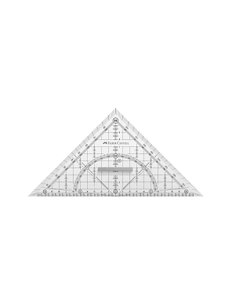FABER-CASTELL | Grip Geometrie-Dreieck groß mit Griff | keine Farbe