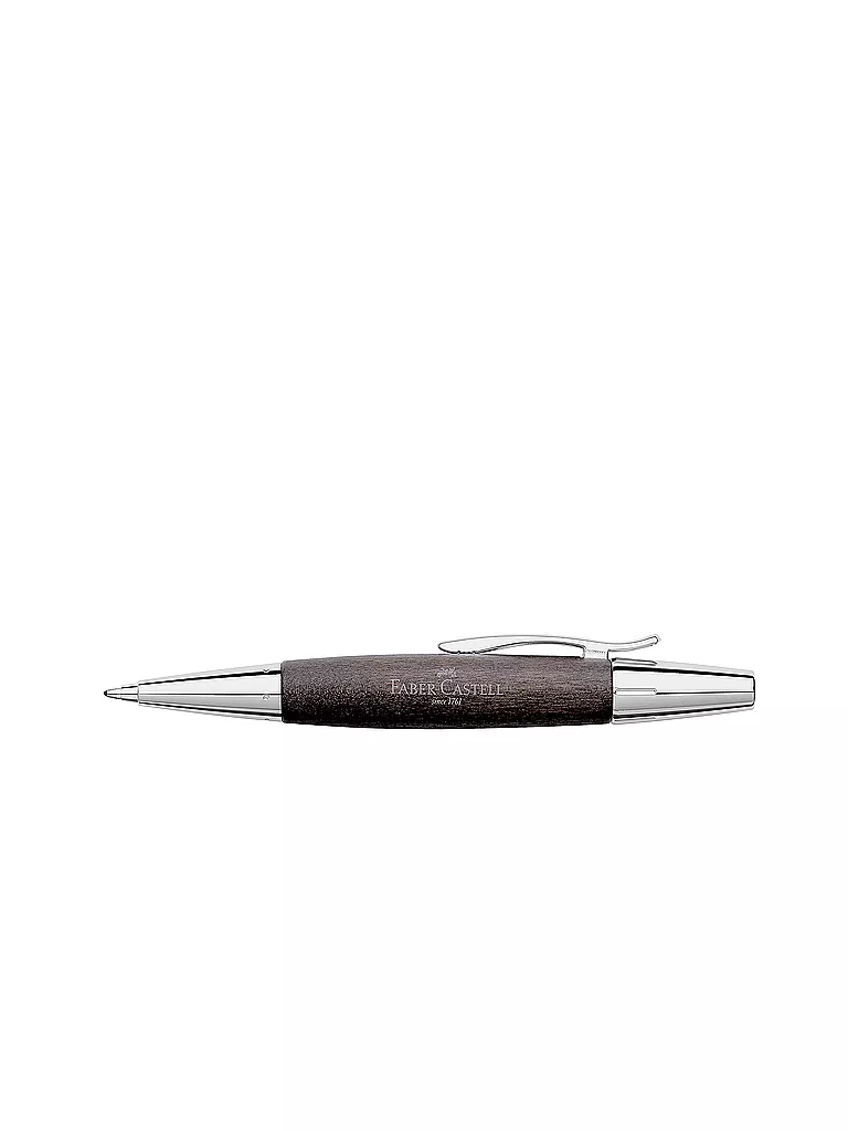 FABER-CASTELL | Kugelschreiber "e-Motion (Holz Chrom Schwarz) | keine Farbe