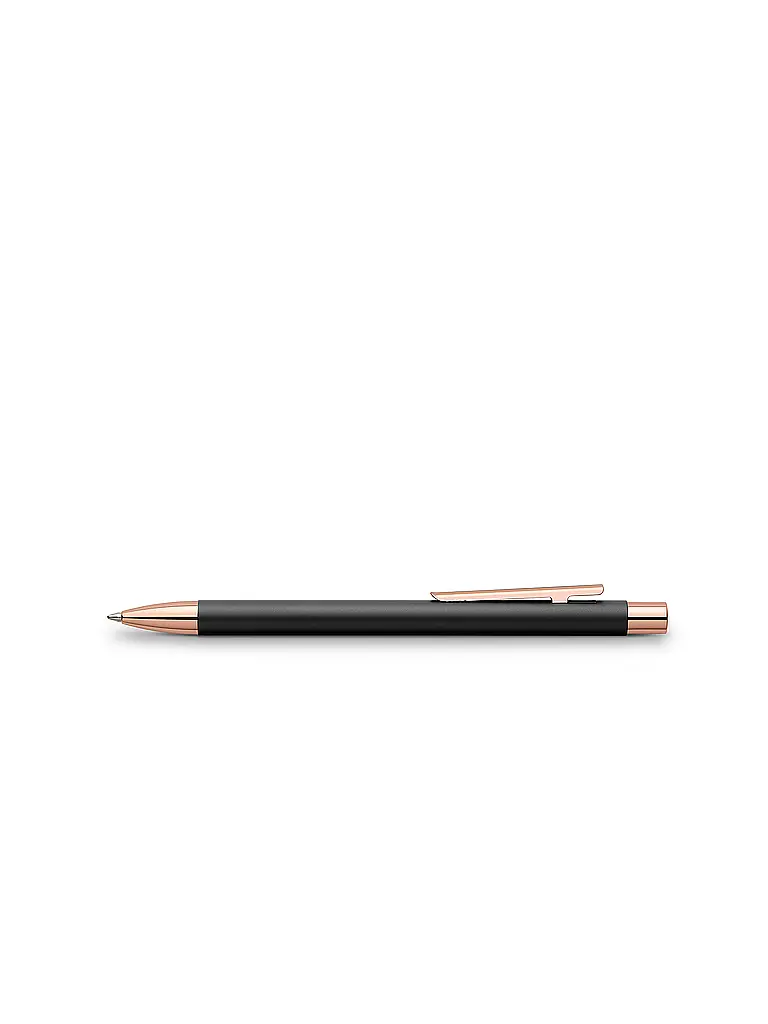 FABER-CASTELL | Neo Slim Metall Kugelschreiber schwarz mit rosegold  | Schwarz
