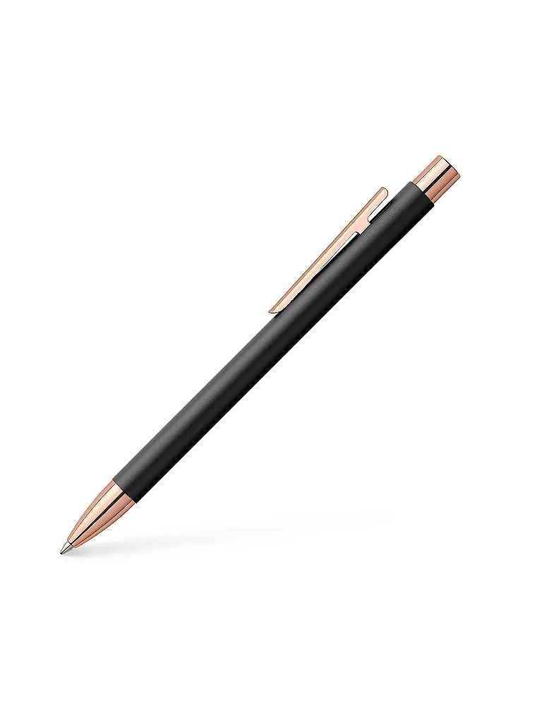FABER-CASTELL | Neo Slim Metall Kugelschreiber schwarz mit rosegold | 