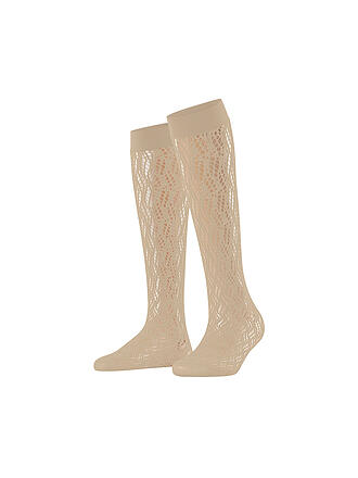 FALKE | Kniestrümpfe PURE SHORE NET porcelain