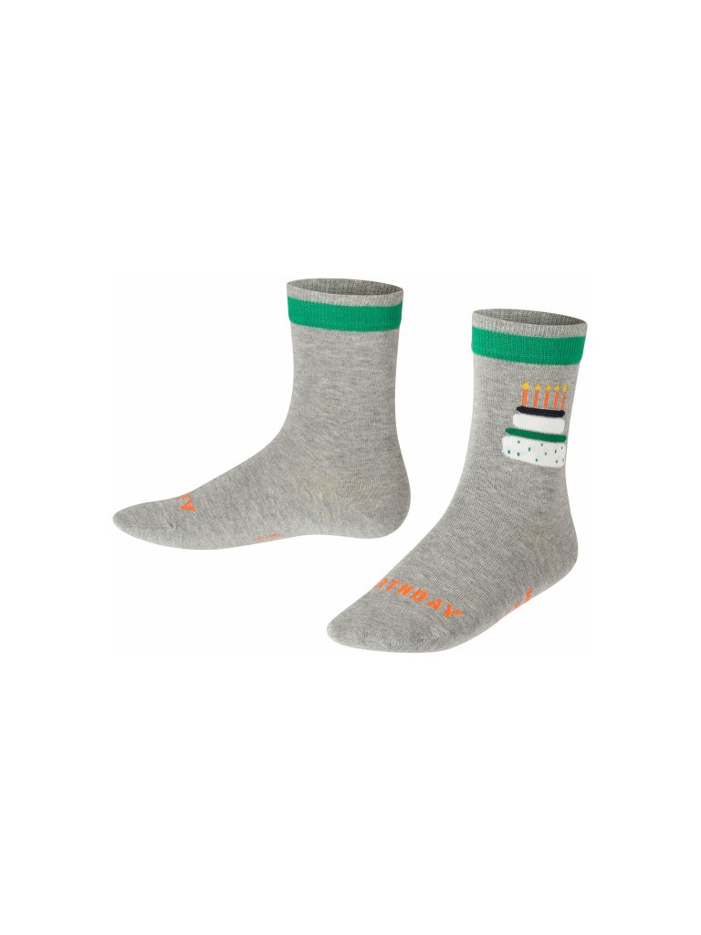 FALKE Kinder Socken Happy Birthday grau | 23-26