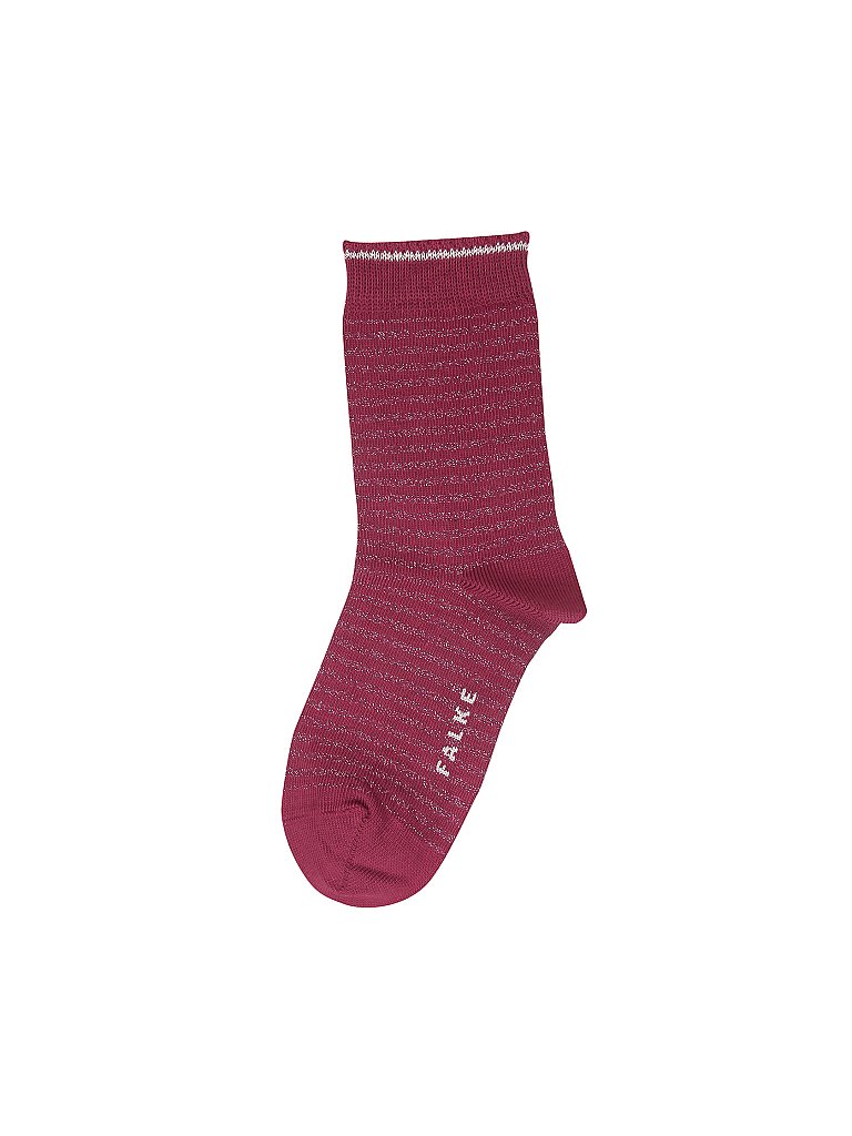 FALKE Mädchen Socken Shiny Stripe rot | 27-30
