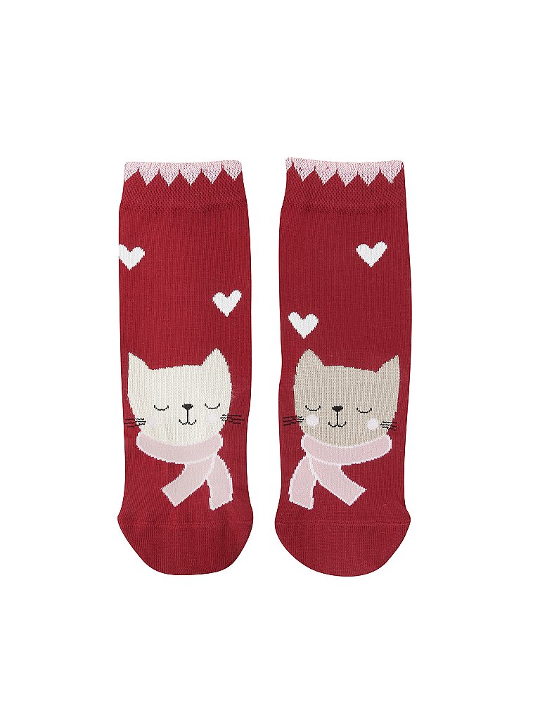 FALKE Mädchen Socken Cat rot | 23-26