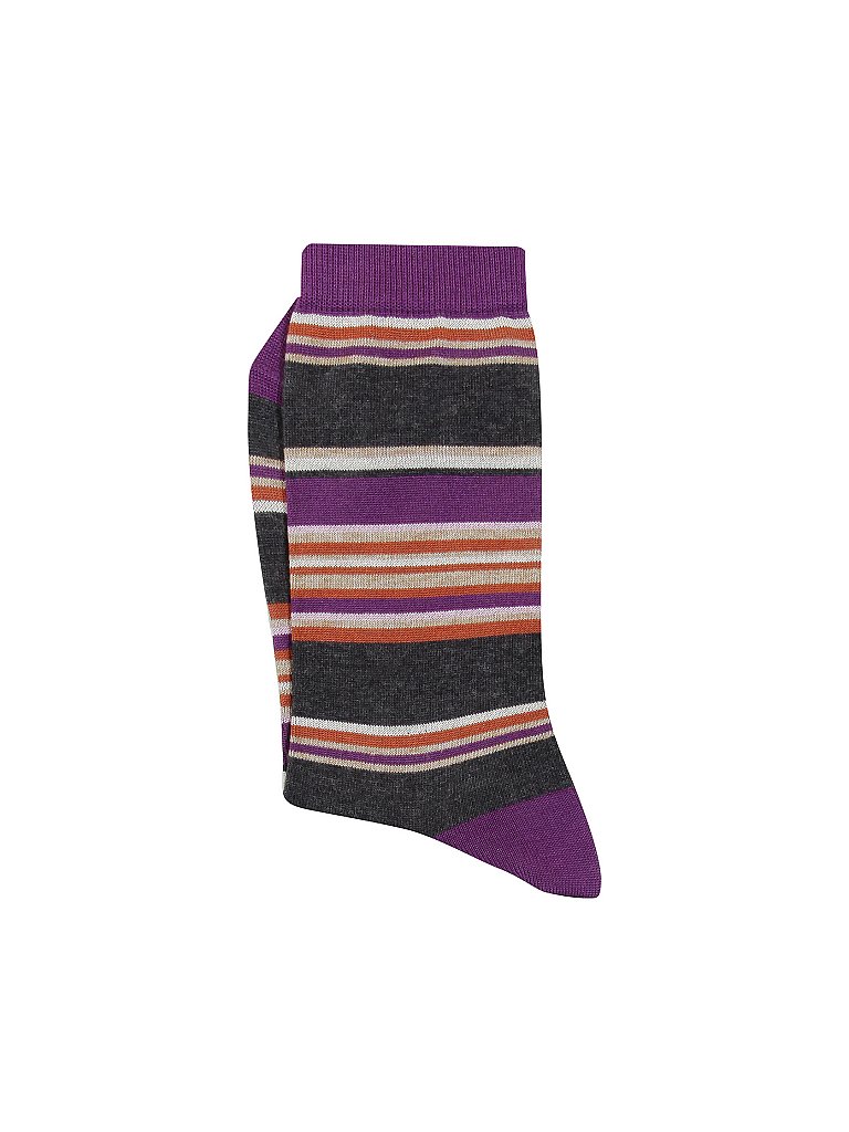 FALKE Socken Pop Stripe Anthracite grau | 35-38