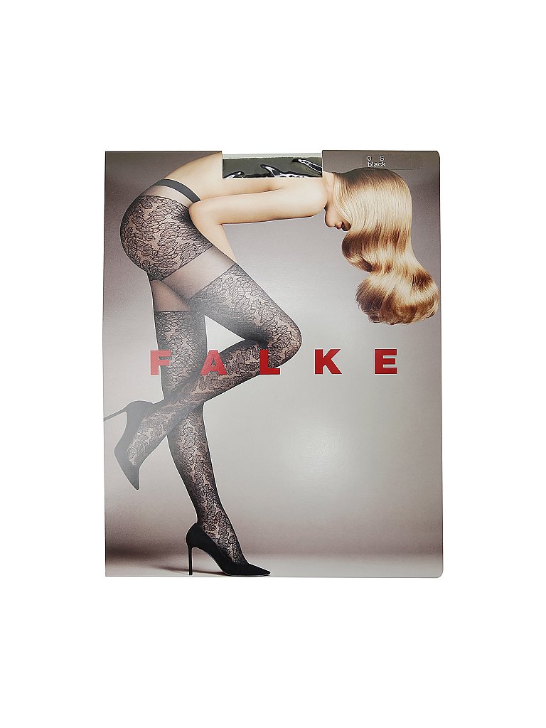FALKE Modestrumpfhose  Leaves Dream  black  schwarz | S