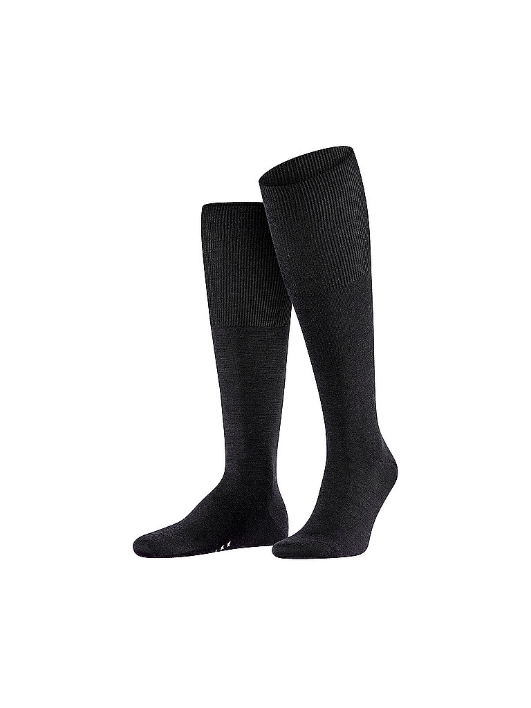 Kniestrümpfe Herren Wolle schwarz Uni & Uninah