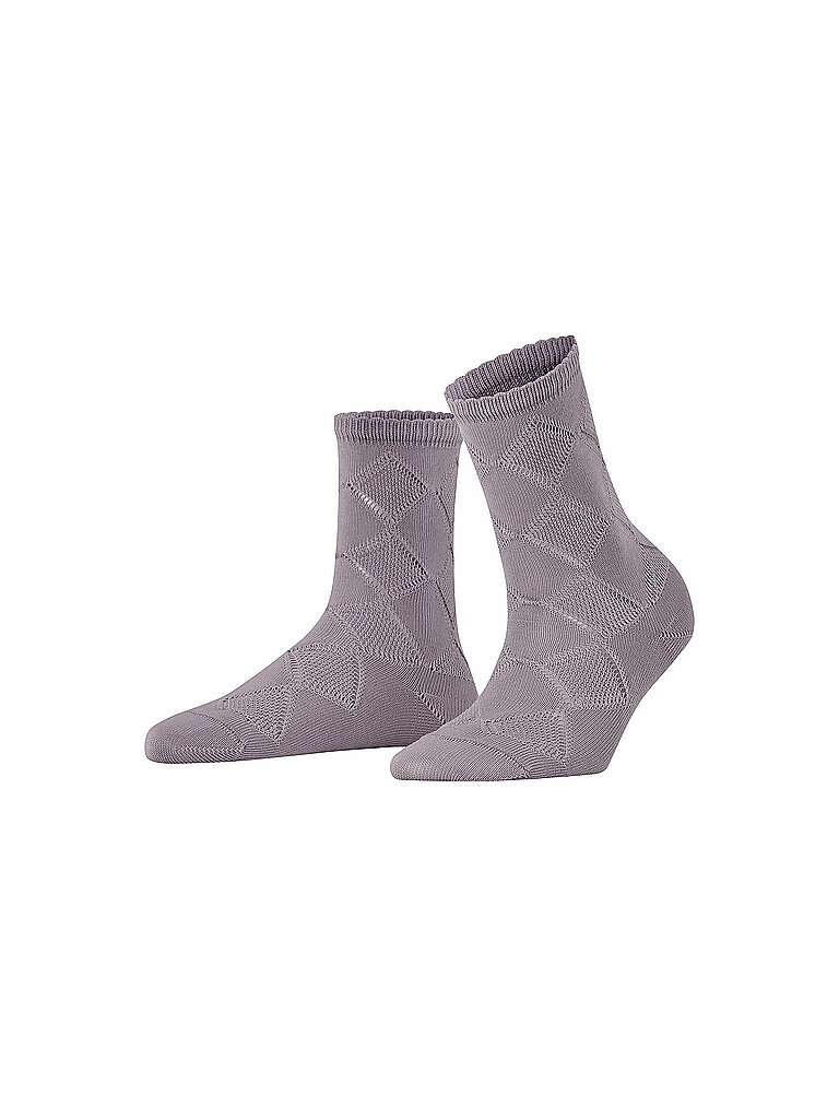 FALKE Damen Socken Argyle Corrosion Dusty Lilac lila | 35-38