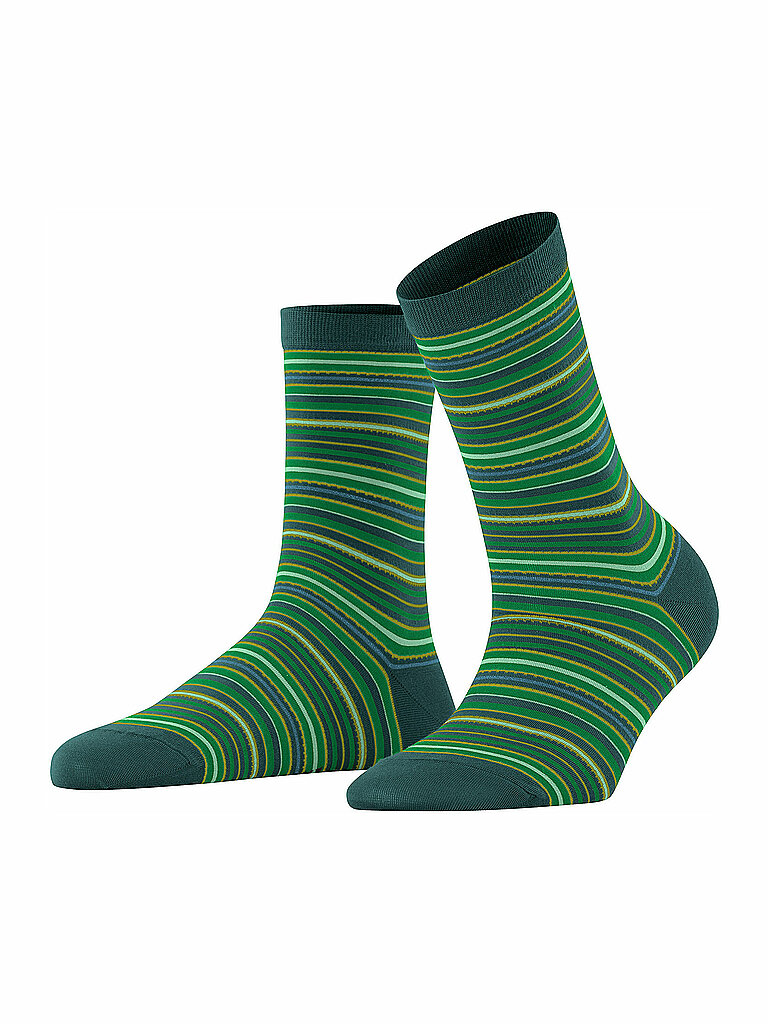 FALKE Damen Socken Origin Stripe Peacock grün | 35-38