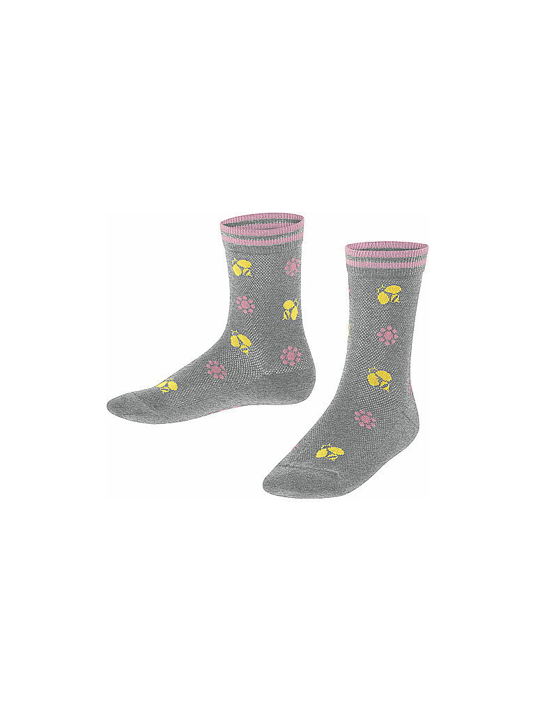 FALKE Mädchen Socken Bees and Flowers Lightgrey grau | 23-26
