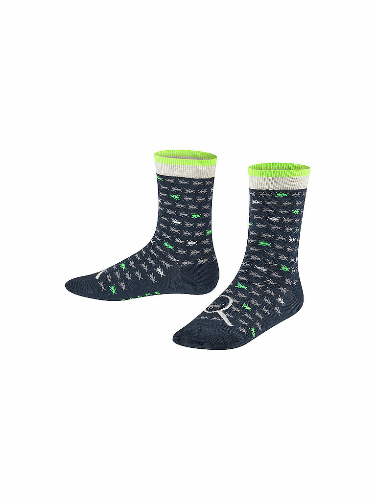 FALKE Jungen Socken Ant Stripes Marine blau | 23-26