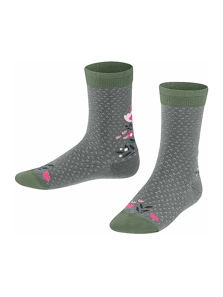 FALKE Mädchen Socken Magic Flower grau | 23-26