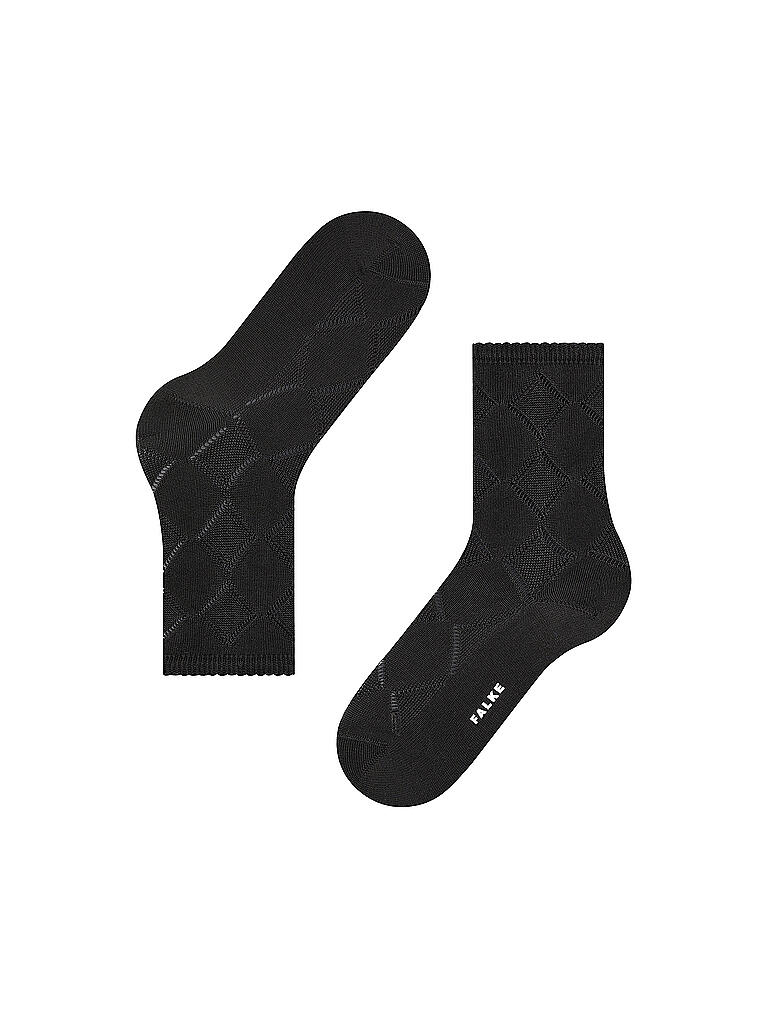 FALKE | Damen Socken Argyle Corrosion Black | schwarz