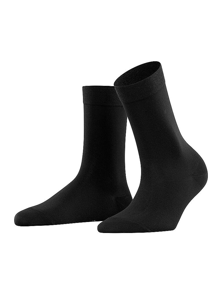 FALKE | Damen Socken Cotton Touch schwarz | schwarz