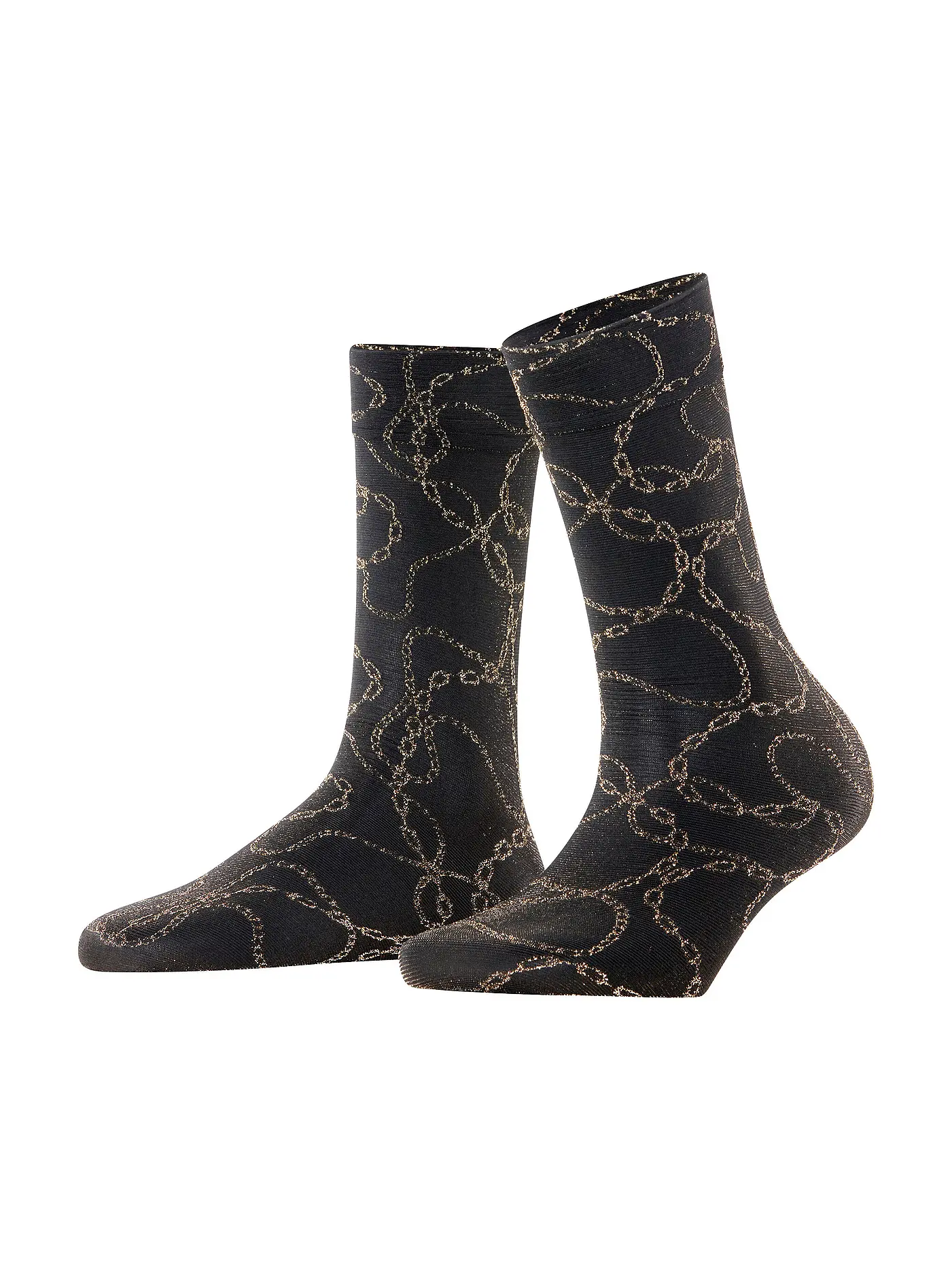 FALKE | Feinstrumpfsocken JEWEL CASE 30DEN black/gold | schwarz