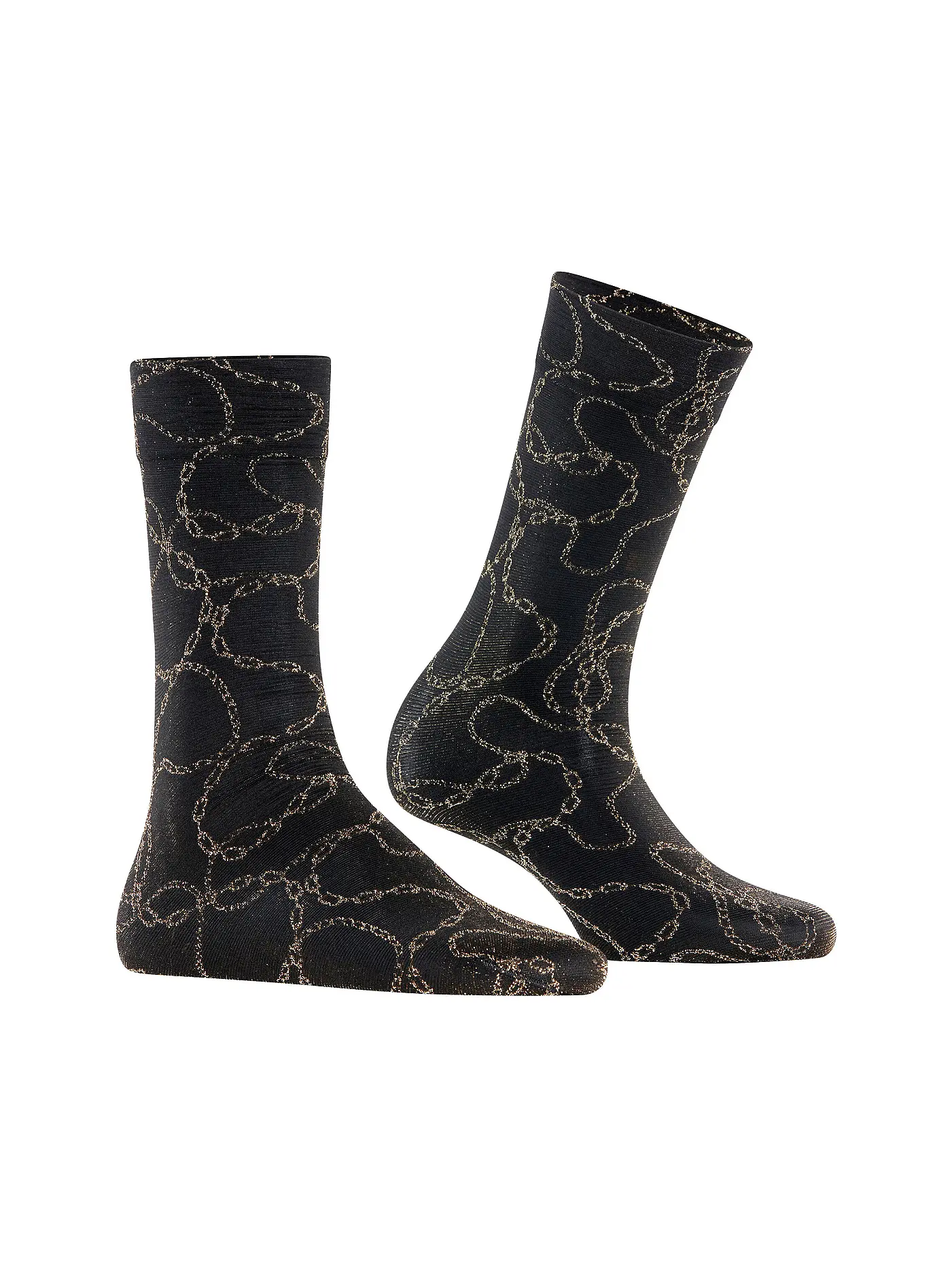 FALKE | Feinstrumpfsocken JEWEL CASE 30DEN black/gold | schwarz