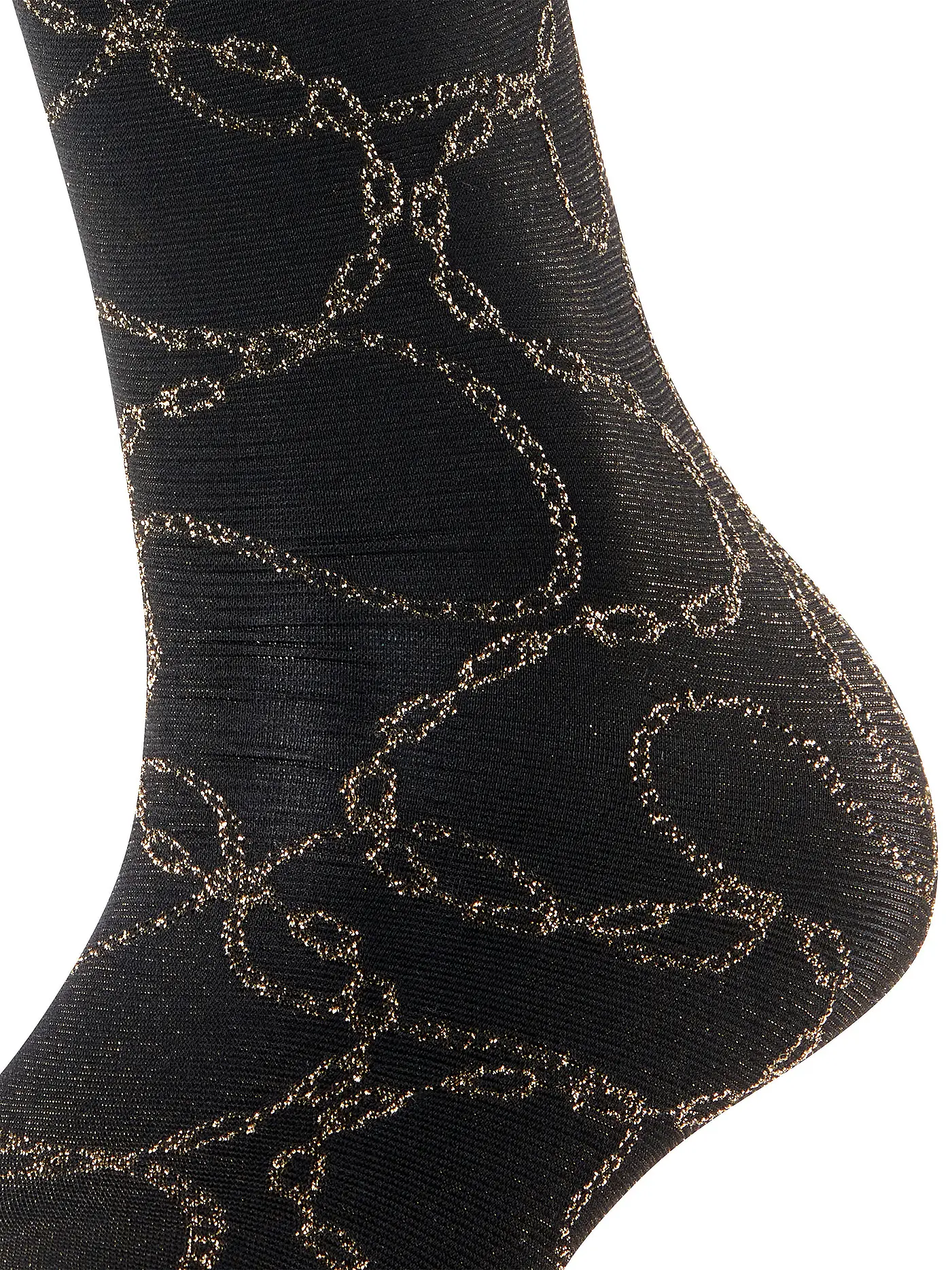 FALKE | Feinstrumpfsocken JEWEL CASE 30DEN black/gold | schwarz