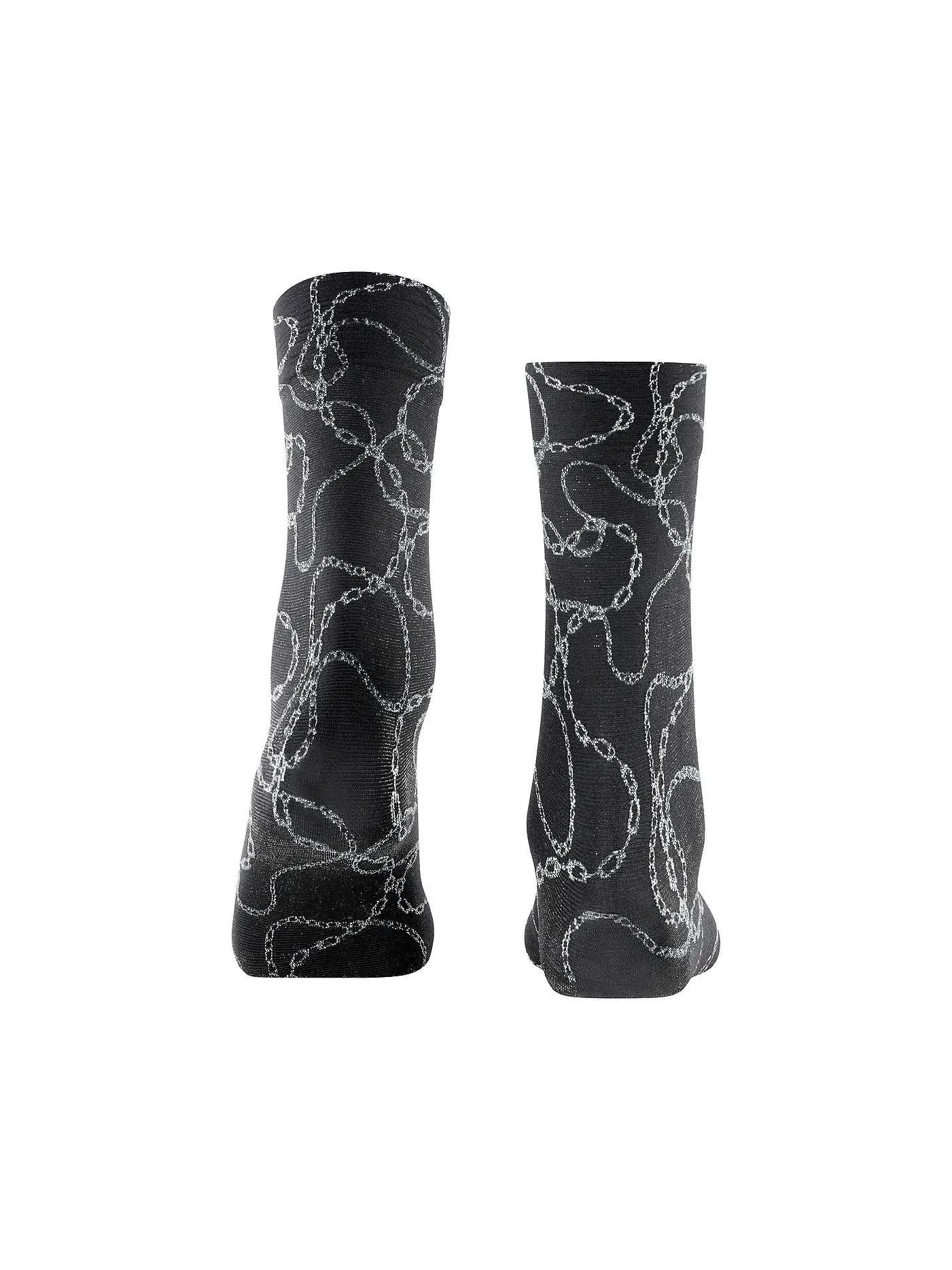 FALKE | Feinstrumpfsocken JEWEL CASE 30DEN black/silver | schwarz