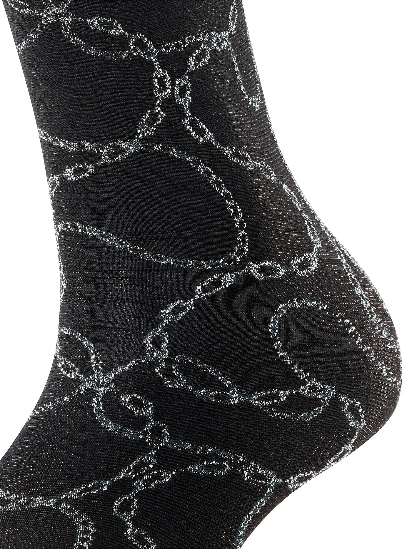 FALKE | Feinstrumpfsocken JEWEL CASE 30DEN black/silver | schwarz
