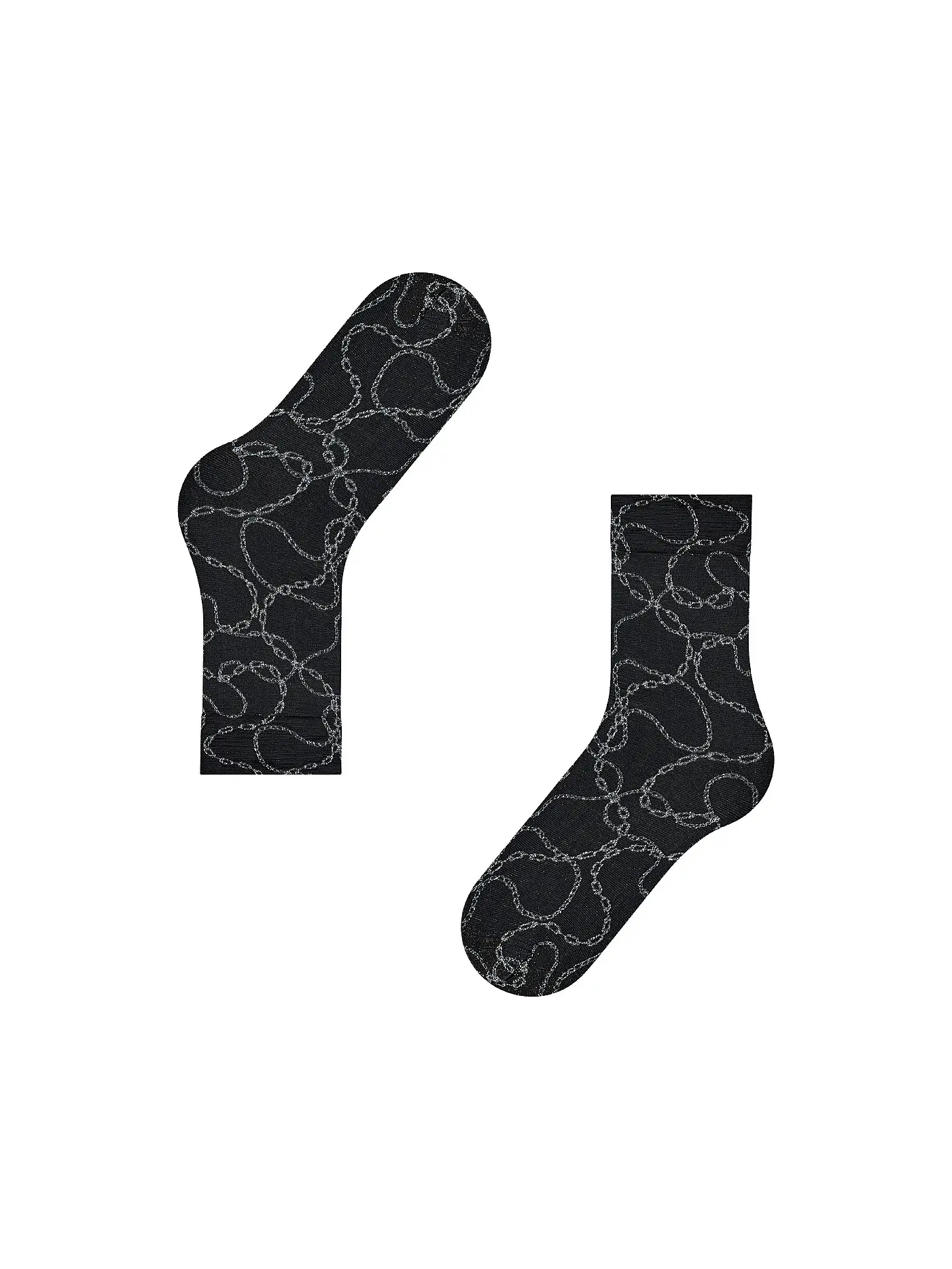 FALKE | Feinstrumpfsocken JEWEL CASE 30DEN black/silver | schwarz